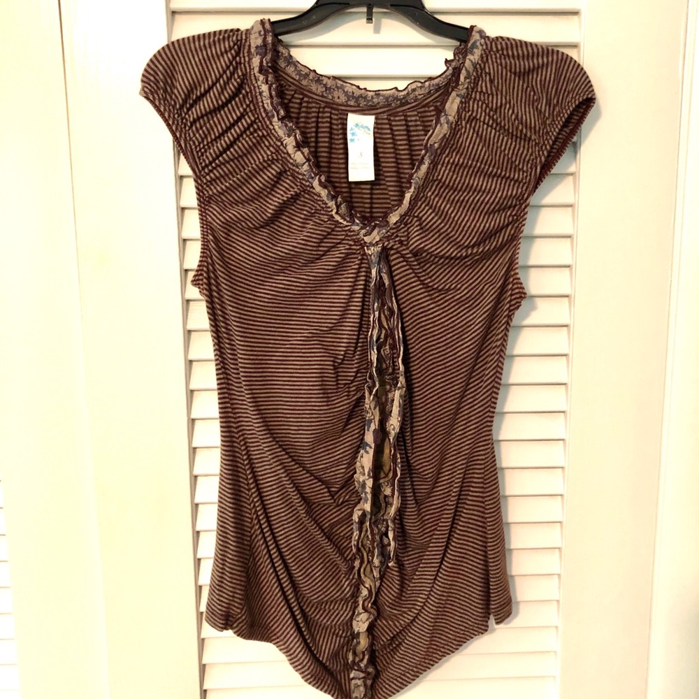 Anthropologie Ruched Tank size Small